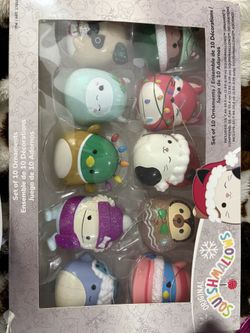 Squish mellows CHRISTMAS Ornaments The Whole Set New In The Box