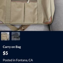 Carry on duffle Bag