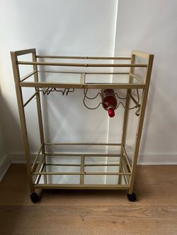Gold 2 Tier Bar Cart