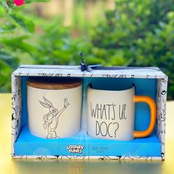 Rae Dunn What's UP doc cellar and mug set