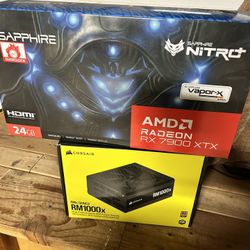 Shapphire Nitro+ 7900 xtx GPU, Corsair RM1000x PSU