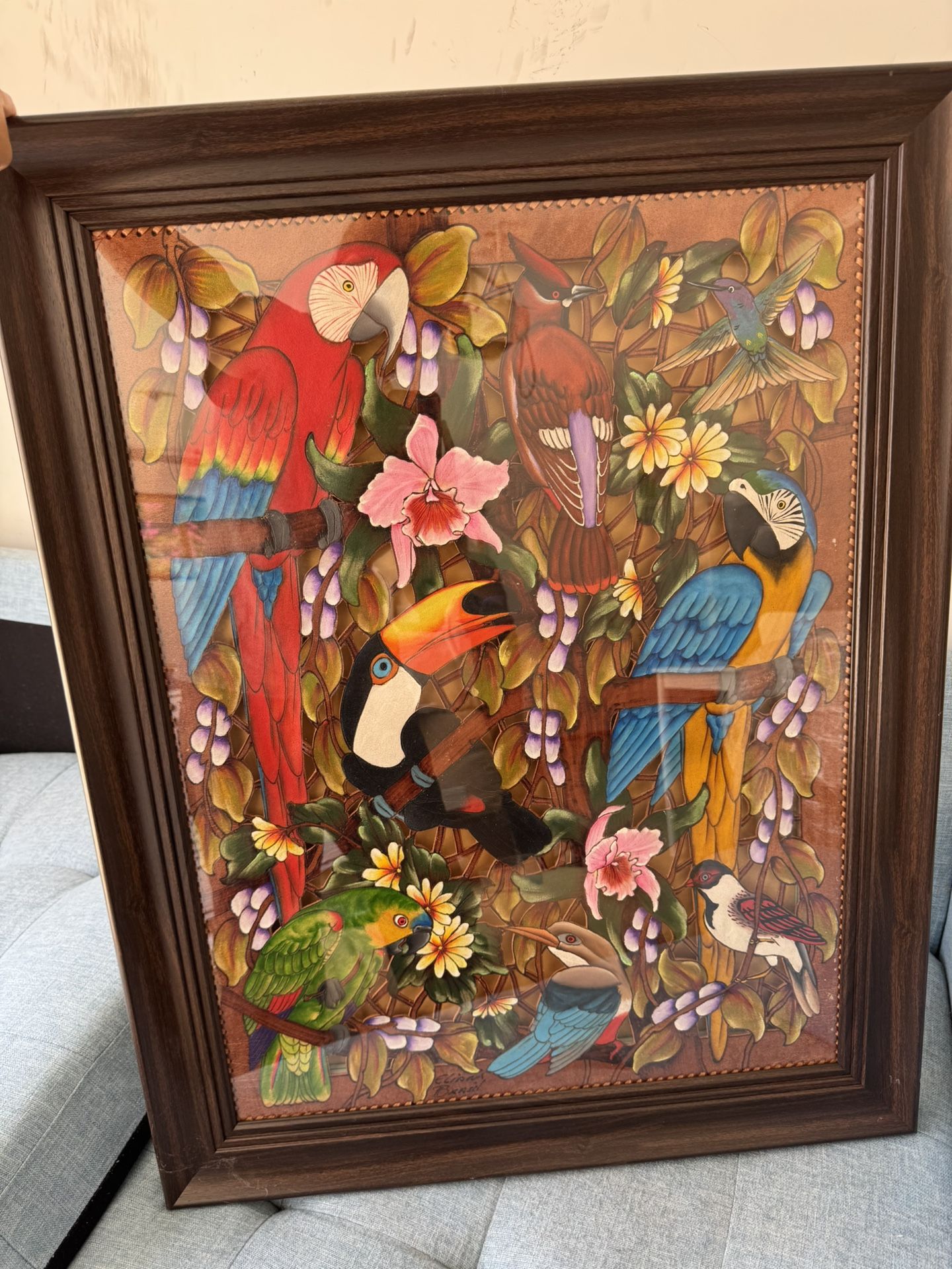 Brazilian Leather Painting (couro pintado/arte em couro