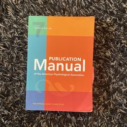 Publication Manual Of The American Psychological Association