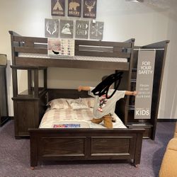 Bunk bed With Desk And Stair Drawers 