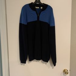 Black And Blue Pullover Sweater