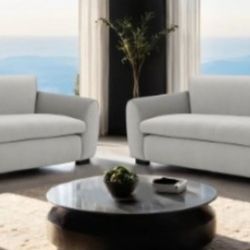 Brand New Light Grey Modern Style Sofa & Loveseat