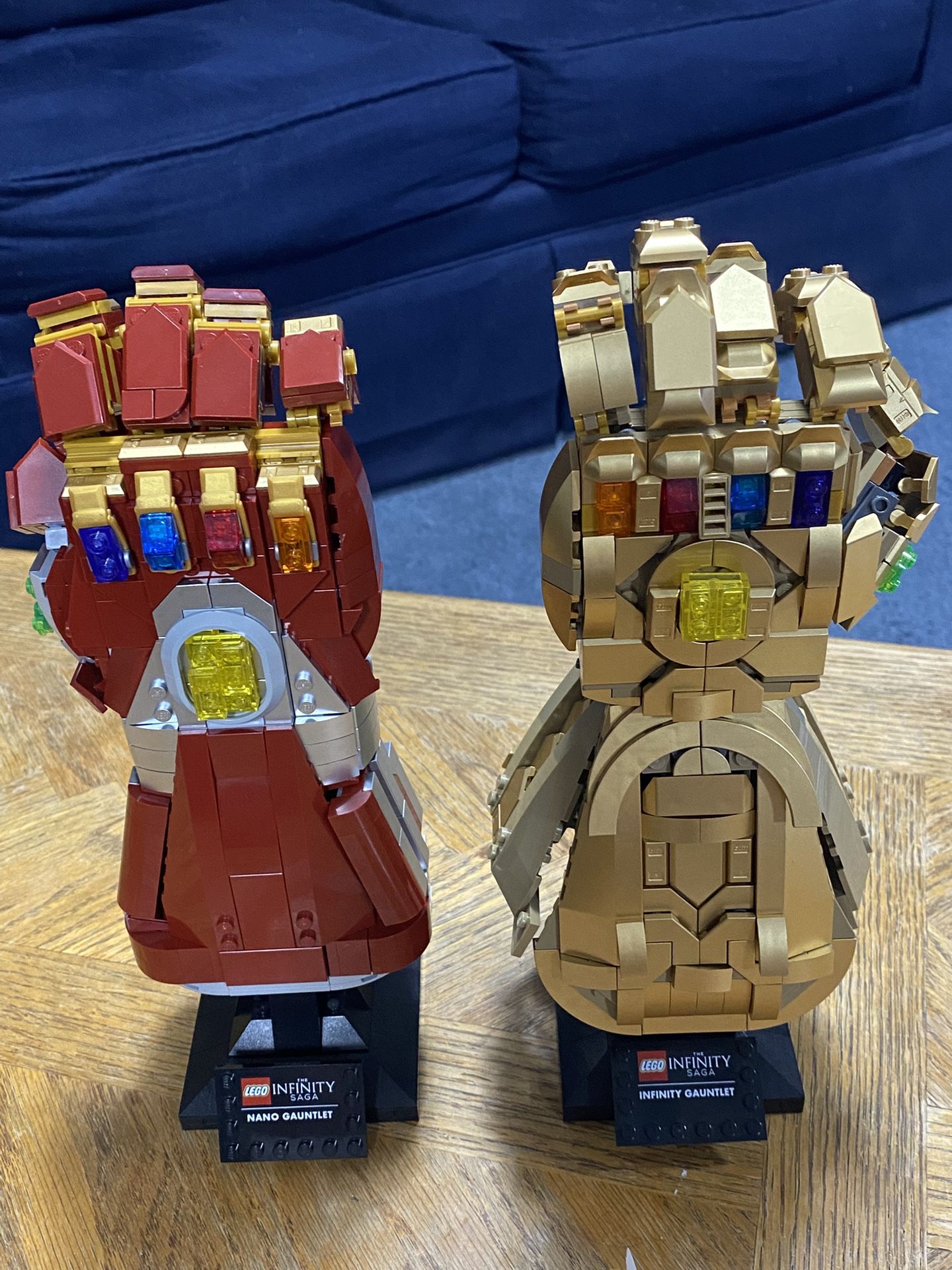 Fully Built LEGO Infinity Gauntlets