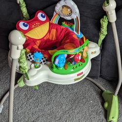 Great Condition. Fisher-Price Jumping Jungle Jumperoo Baby Jumper with Lights and Sound