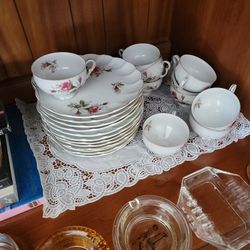 Antique Plates And Glasses