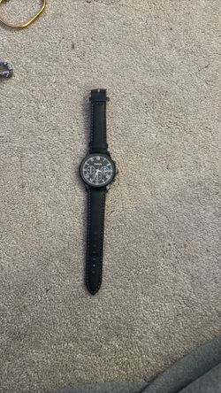black Gaiety watch, with leather band