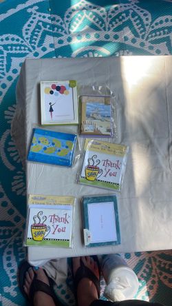 Assortment of thank you and blank cards