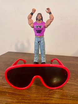 🤼 WWE Macho Man Randy Savage Action Figure & Red Sunglasses 🕶️