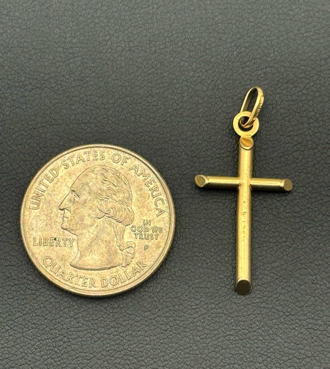 Jewelry 10k solid yellow gold pendant Cross charm 0.9 grams CROSS ONLY