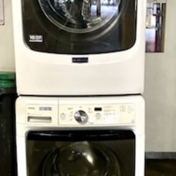 Electric Maytag Stackable Front Load Washer and Dryer