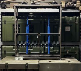 MILITARY M12 M16 M16A1 WEAPONS STORAGE RACK