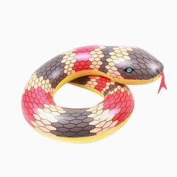 TOYANDONA 3D Snake Swim Ring Inflatable Pool Float Raft Water Innertube Toy for Adults Kids Summer Outdoor Beach Party Playing Decor (Red)