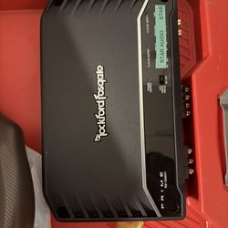 Alpine Type R 12” subs in ported box and a Rockford Fosgate 1200 watt mono-block amp