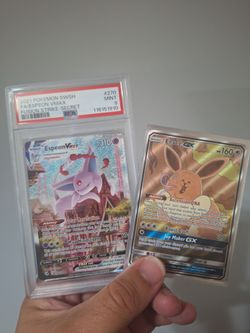 Espeon alt art psa 9 and eevee GX