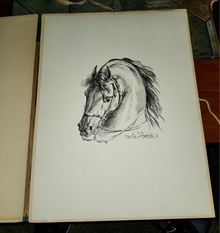 Rare! Carle Vernet Portfolio Of Equestrian Lithographs 1948