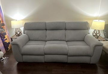 Premium Homestead Furniture Dual Power Reclining Sofa – Independent Headrest & Footrest Control