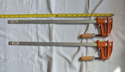 Pair of 18" Bar Clamps with Wood Handle