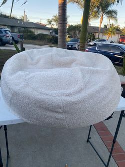 Pottery Barn Oversized Ivory Sherpa Bean Bag Chair