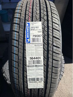 265/65/18 Michelin Primacy LTX Tires installed and balanced / instaladas y balanceadas