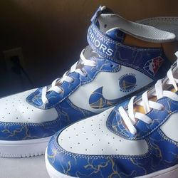 Golden state Blue Nikes