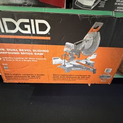 Ridgid 12 In. Dual Bevel Sliding Compound Miter Saw 