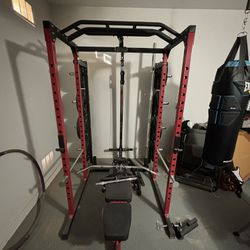 REP Gym Equipment W/Bumper plates and Pulley Attachment