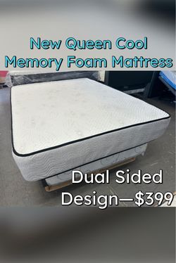 New Queen Cool Memory Foam Mattress Dual Sided