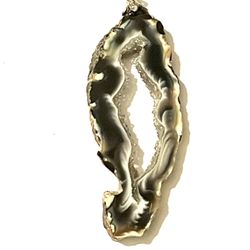 Natural Agate Druzy Slice Pendant