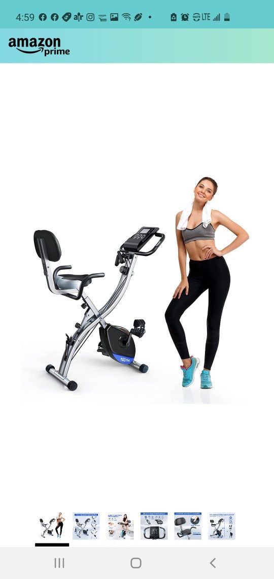 $85 MGYM FOLDING EXERCISE BIKE