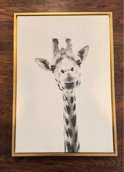 Sylvie Giraffe Framed Canvas by Simon Te Tai Gray
