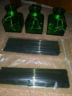 3 piece Glass reed diffusers w/40 ct. Scented sticks! New! - $15