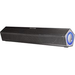 Sanyun SW010 Computer Speakers, Wired USB Powered Mini Sound Bar, Bluetooth 5.0, USB-A Connection with Built-in 16-bit DAC for Power and Audio, 8W Ste