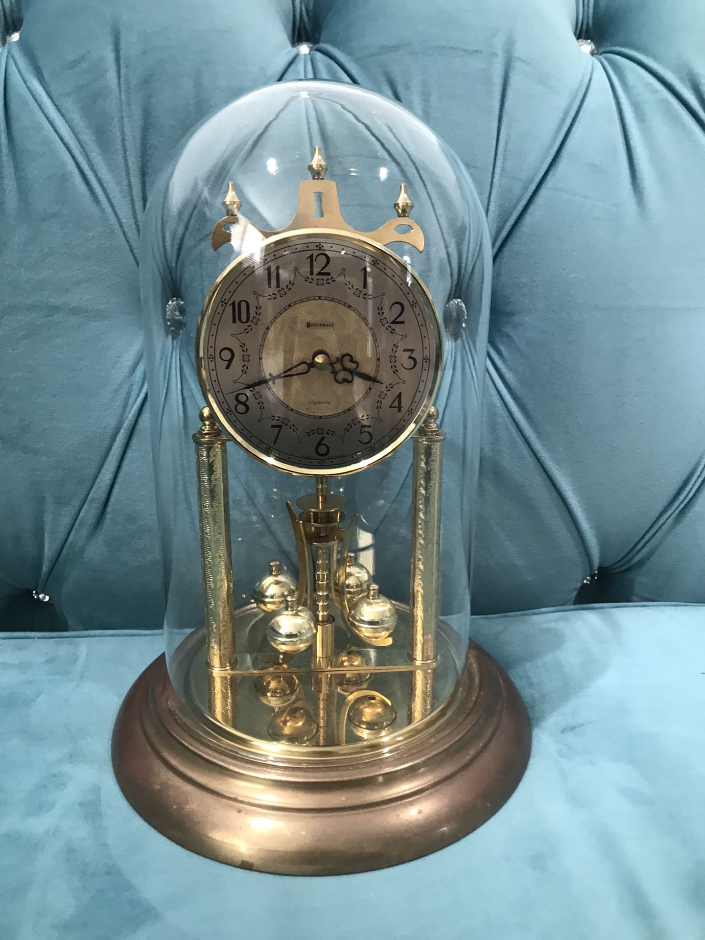 Vintage Benchmark brass dome clock German made