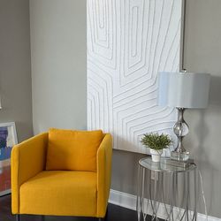 Yellow accent chair
