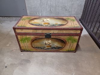 Nautical wooden chest