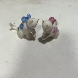 Pair Of Hand Painted Cats