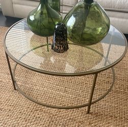 Glass coffee table