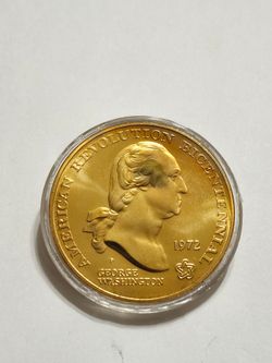 1972 George Washington Gold Tone Coin "American Revolution"