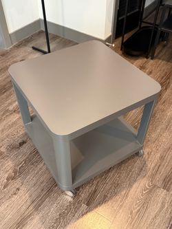 TINGBY Side table on casters, gray, 50x50 cm (19 5/8x19 5/8 ").