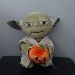 Yoda Halloween Pumpkin Standing Plush Stuffed Animal - Star Wars - Large Size