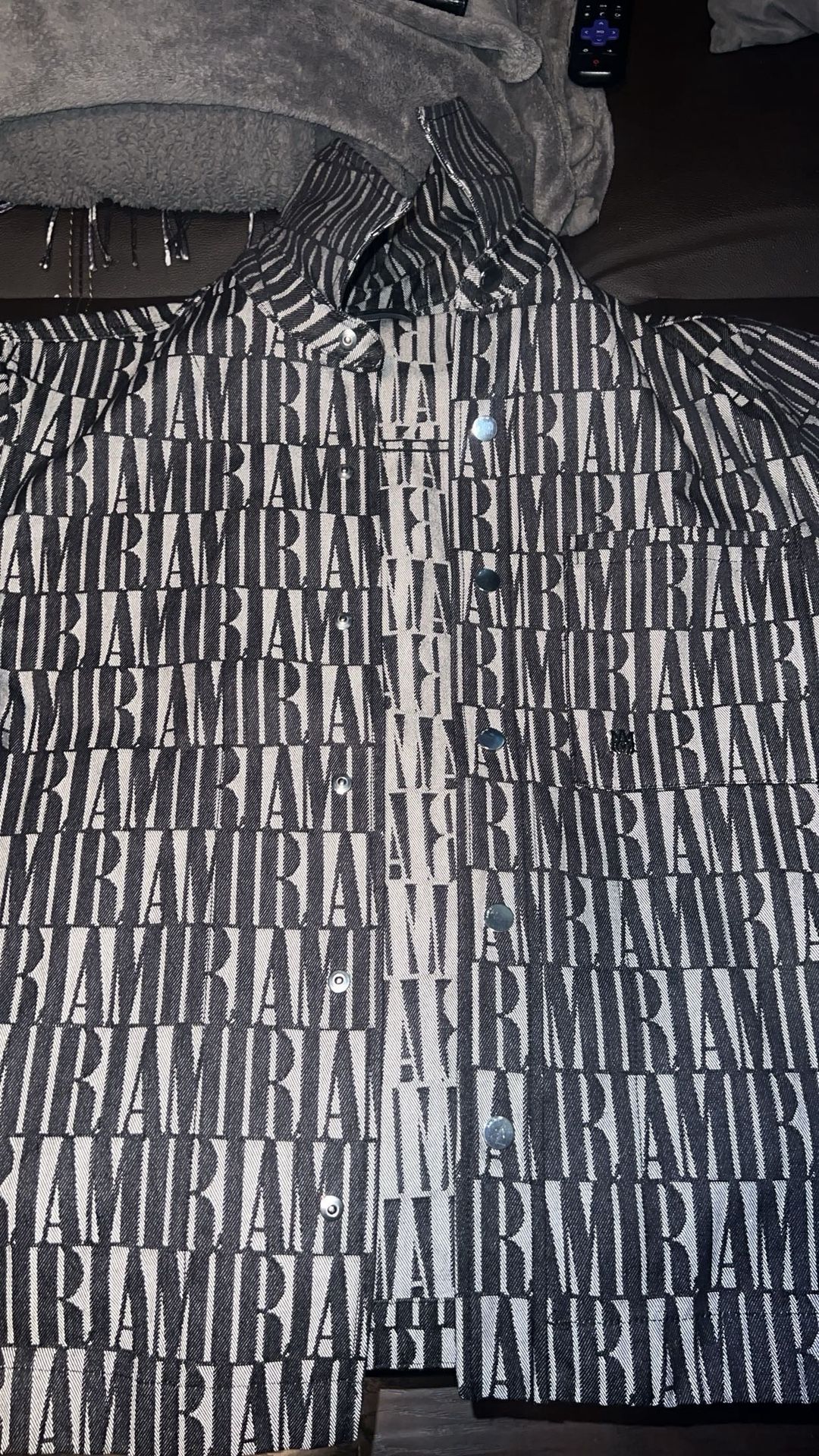 AMIRI mens medium button up jacket