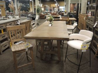 Steve Silver Riverdale Counter Table - Weathered Driftwood Gray-Brown