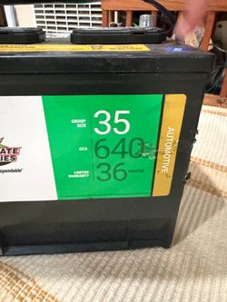 Battery for car group size 35