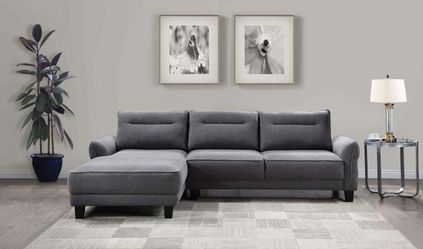 💥NEW Grey PLUSH Living Room Sofa Sectional with Chaise💥NO CREDIT NEEDED $10 Down