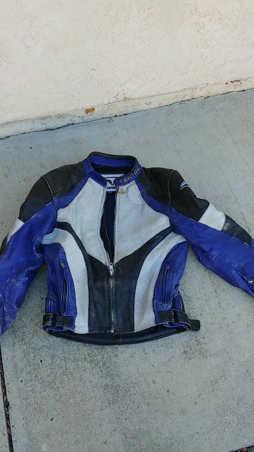 Leather motorcycle jacket