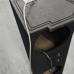 QBomb downward firing dual 12-in rhino liner ported subwoofer box. FREE DELIVERY